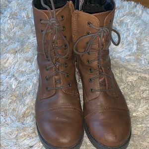 Brown Combat Boots